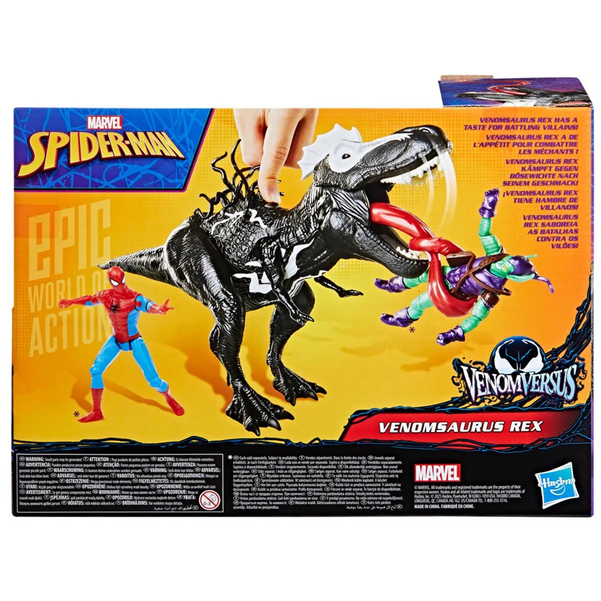 *Backorder* Marvel Spider-Man Epic World of Action VenomVersus Venomsaurus Rex 16-Inch Figure | Grade A