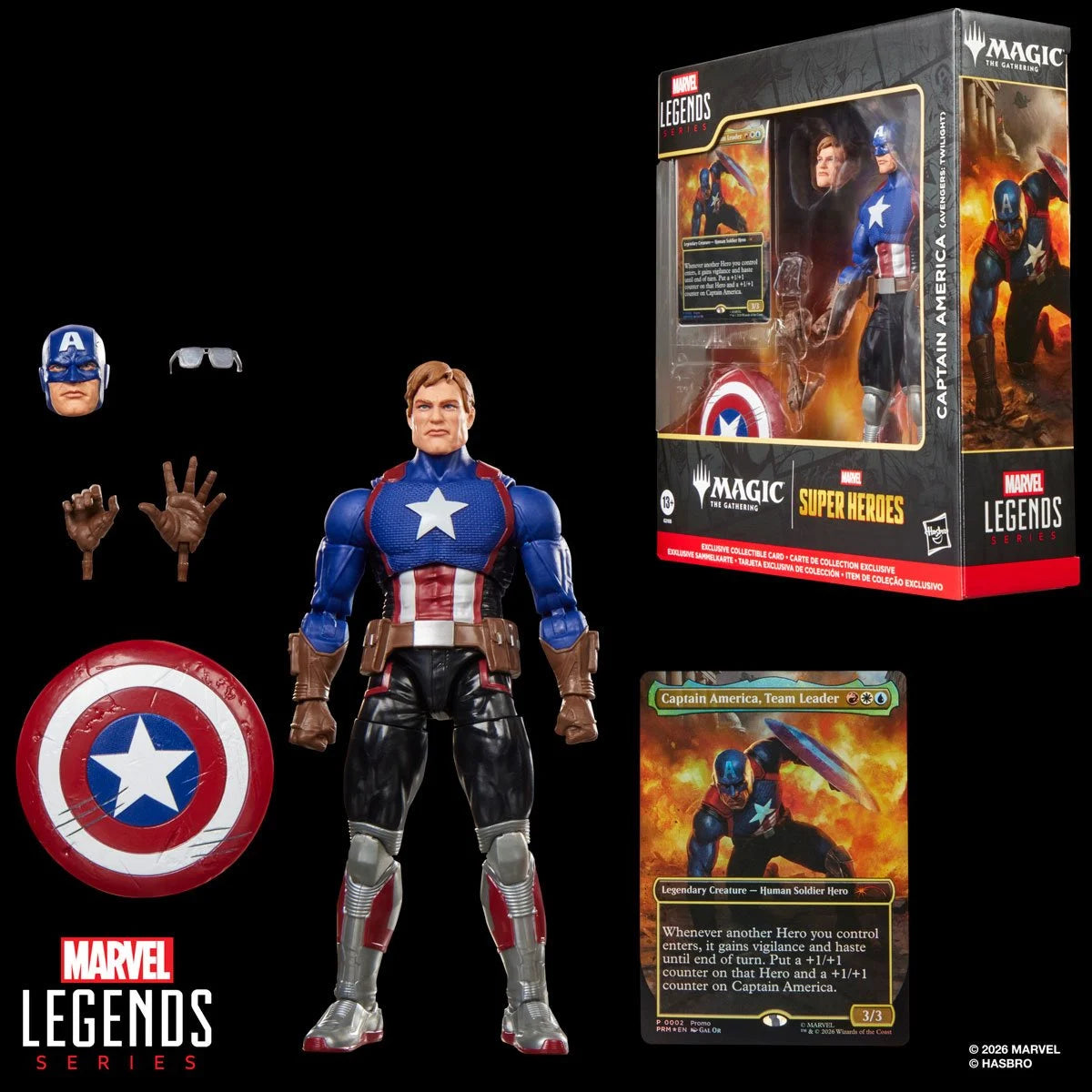 *Backorder* Hasbro Marvel Legends Captain America Avengers: Twilight 6-Inch Figure & MTG Card | Grade A