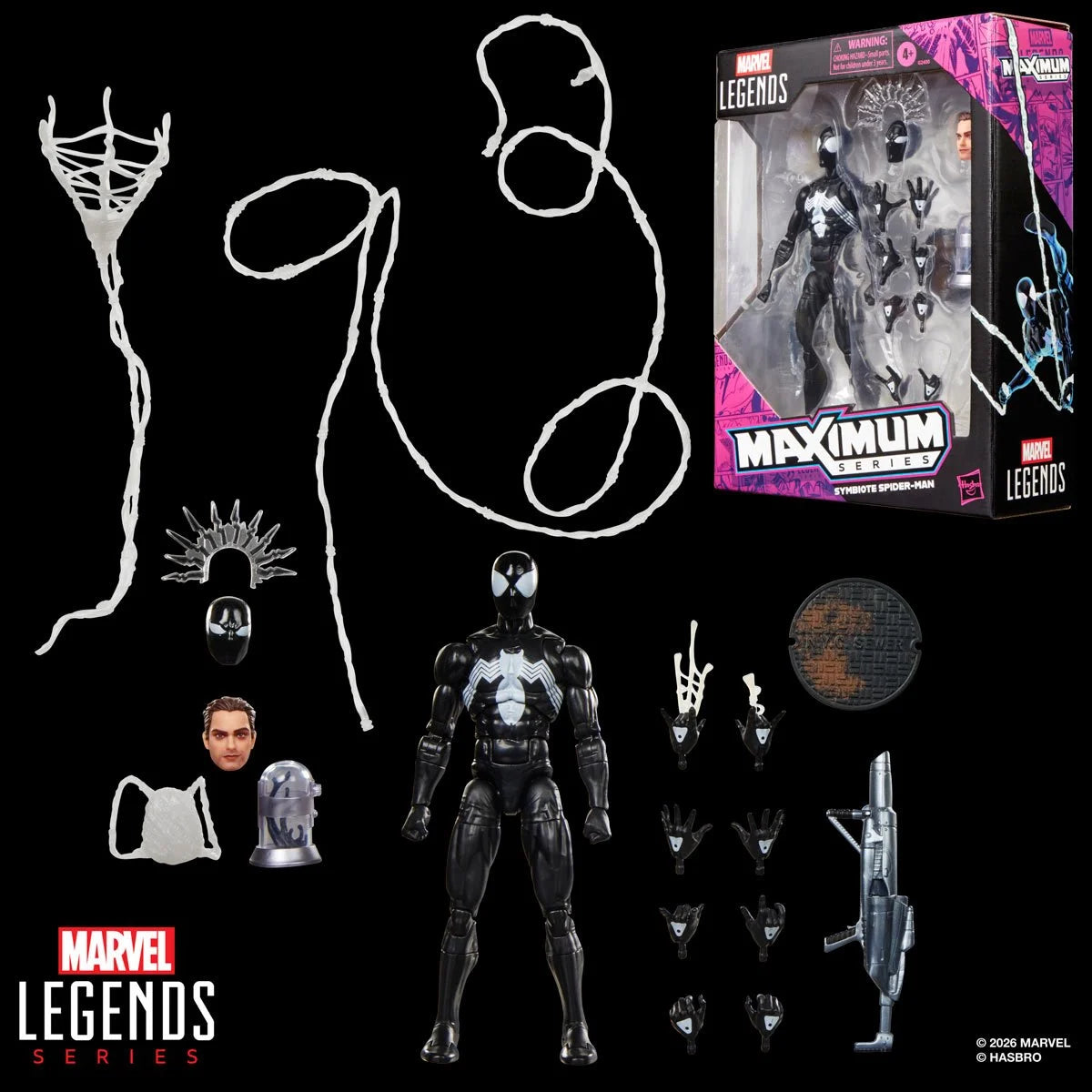*Backorder* Hasbro Marvel Legends Maximum Series Symbiote Spider-Man 6-Inch Figure | Grade A